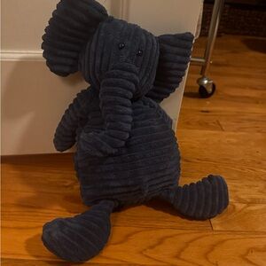 Jellycat Ribbed navy elephant “Cordy Roy” - no tag!